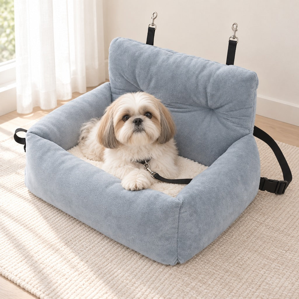 Le chien s'installe et voit au-dessus du rebord