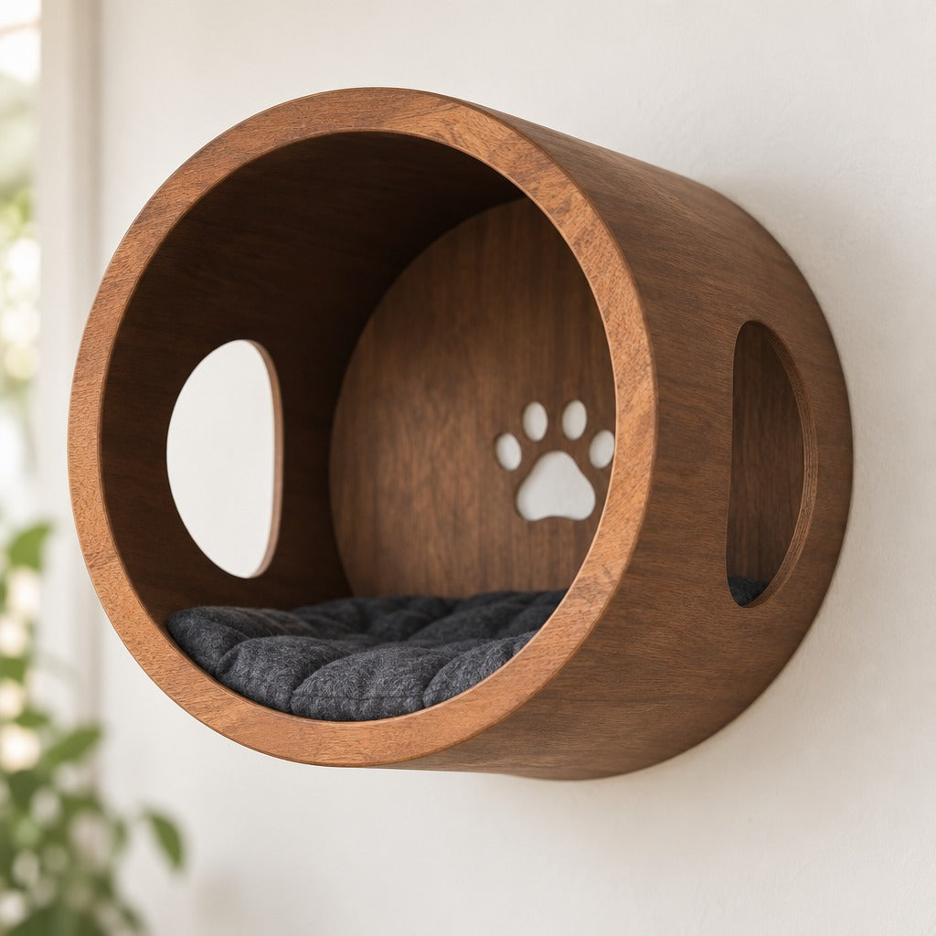 Un nid cylindrique au mur