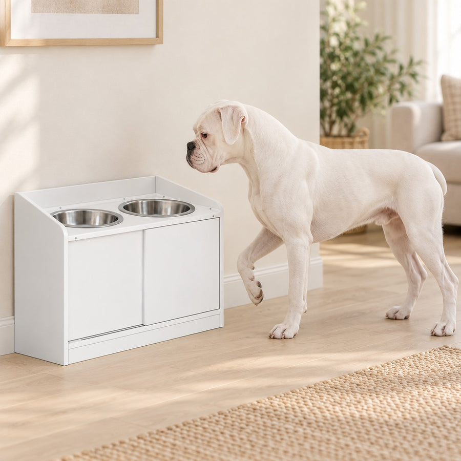 Buffet à Porte Coulissante Elvire – Blanc mat