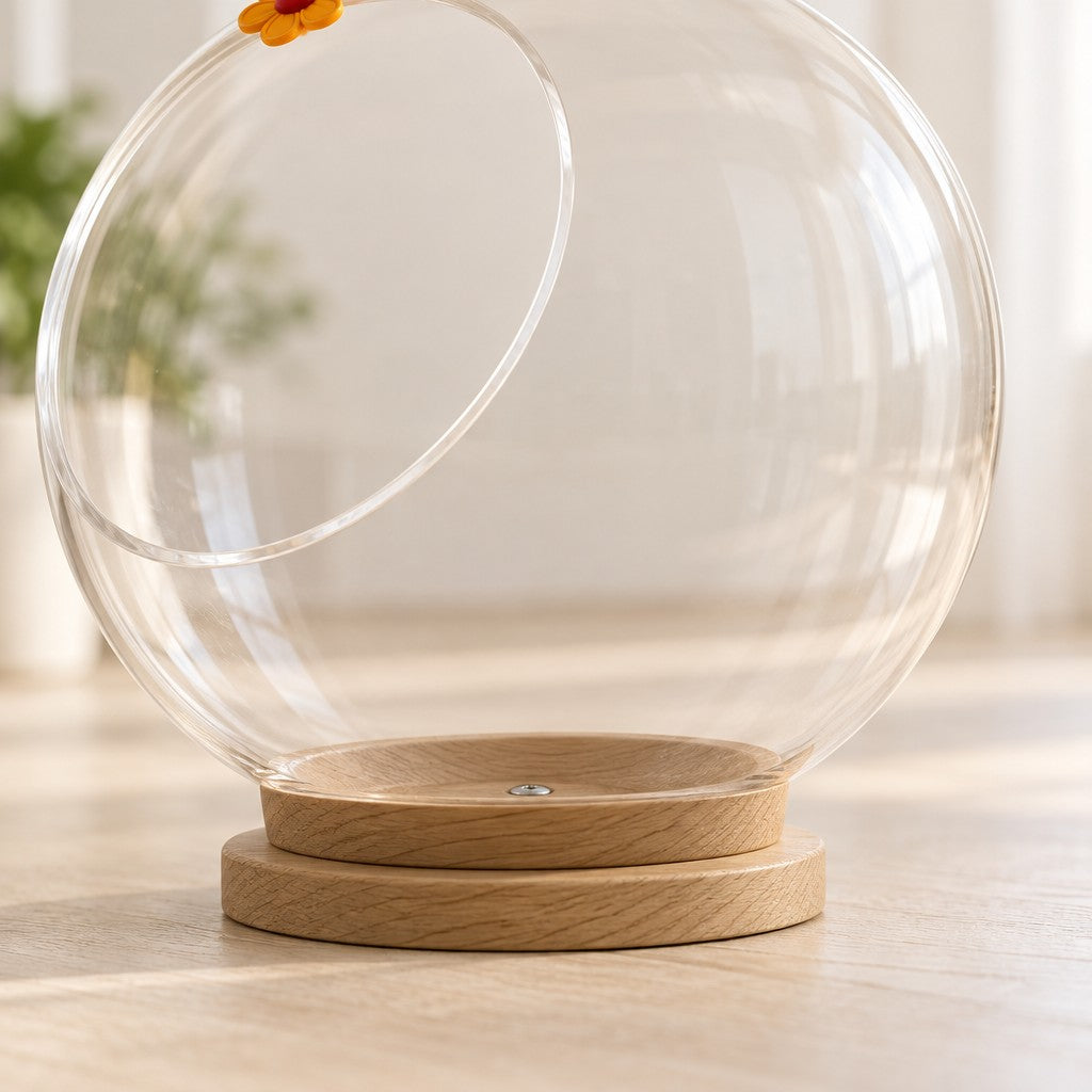 Un socle rond en bois