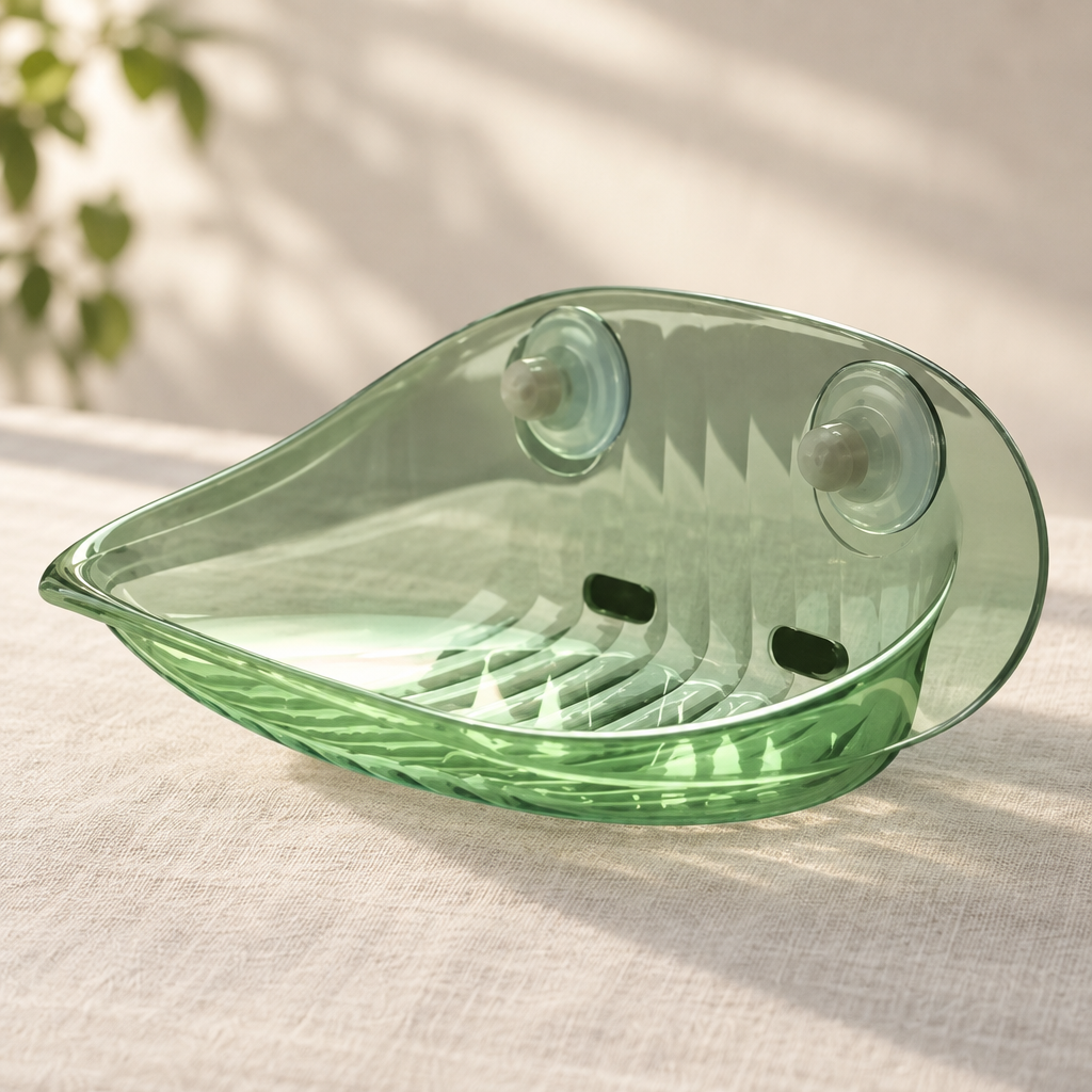 Le hamac vert d'eau posé seul sur une toile de lin
