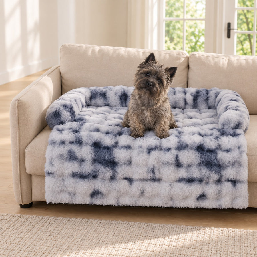 Couvre Canapé Gontran – Bleu marbré