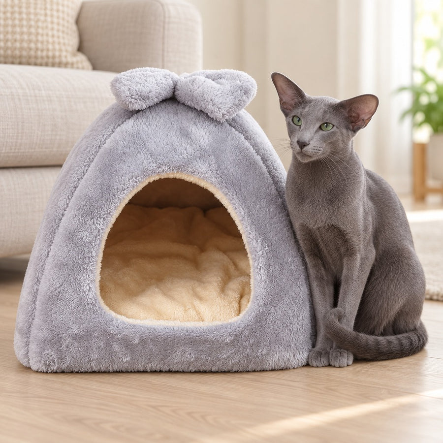 Dôme Peluche Albertine – Gris perle