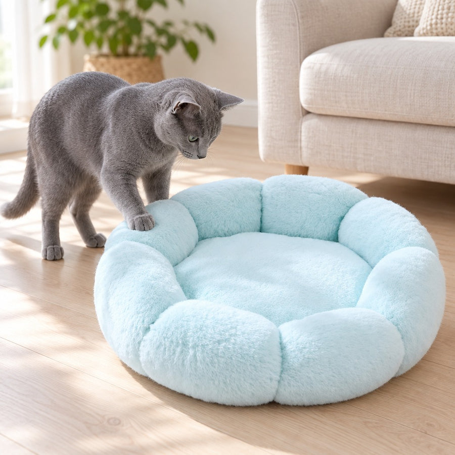 Panier Corolle Mathilde – Bleu glacier