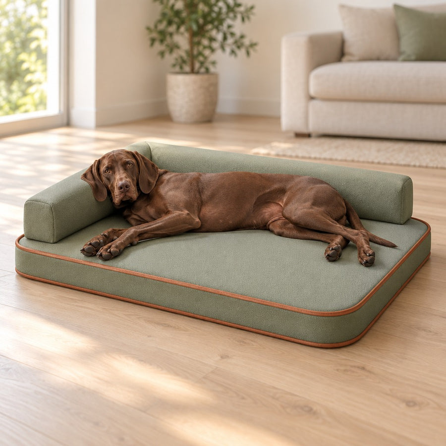 Sofa en L Boniface – Vert olive