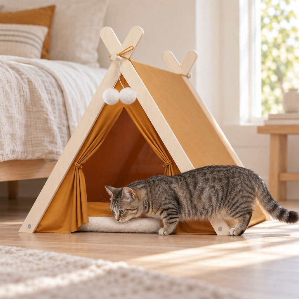 Un abri qui se pose où le chat veut dormir